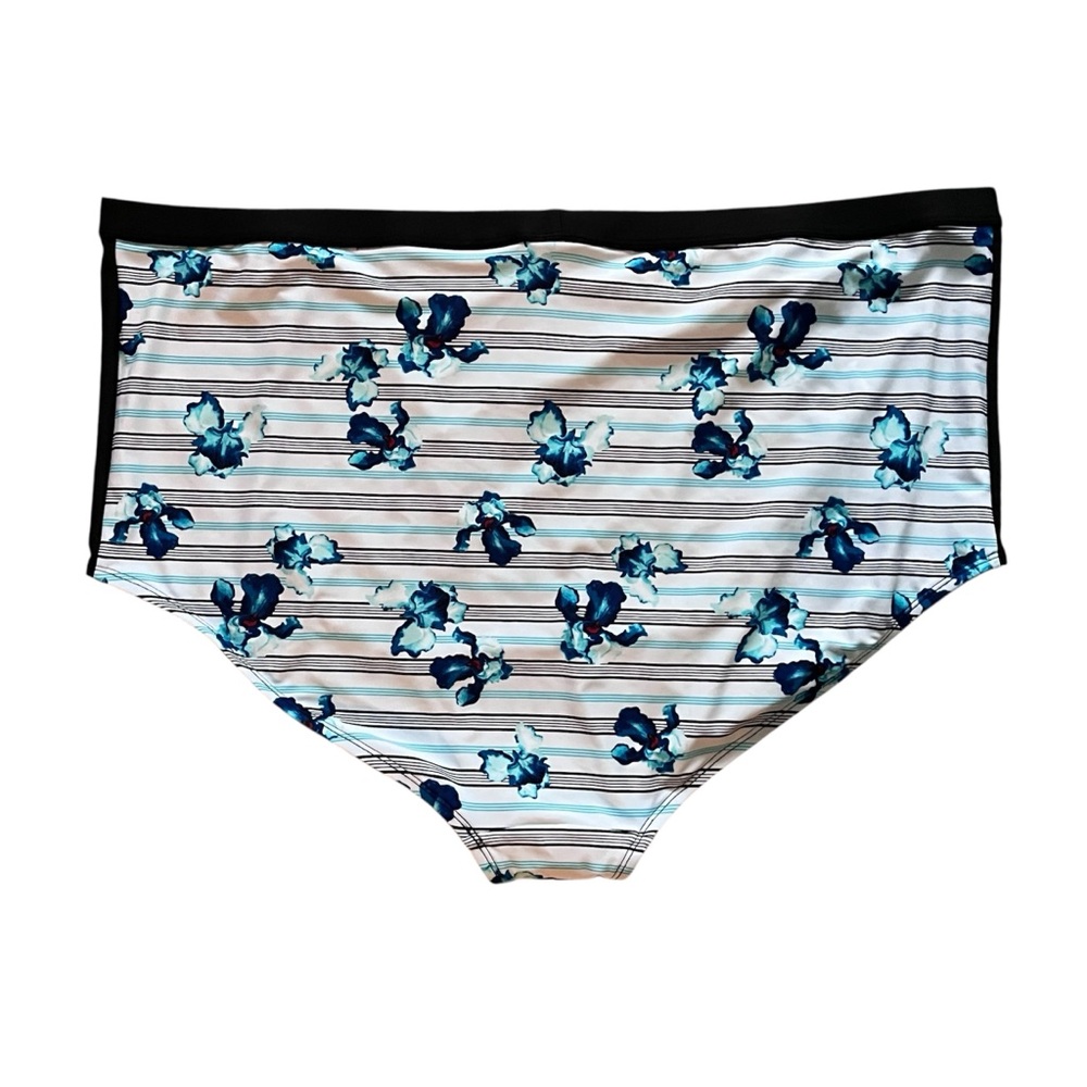 Sea Swimwear Bikini Bottom Floral Striped Swimming Summer Plus Size 4X - Picture 12 of 13